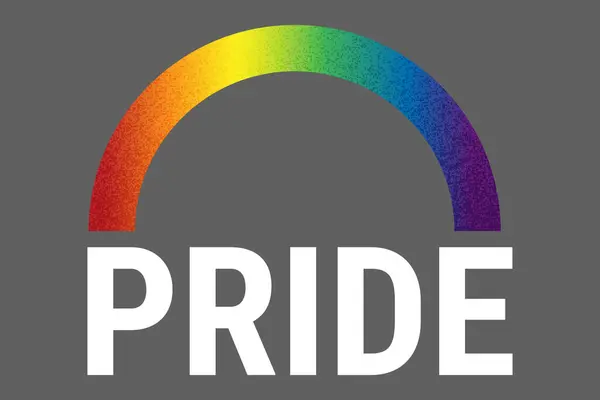 LGBT gurur ayı poster tasarımı. Gökkuşağı, Lgbt renkleri. Vektör, tahıl etkisi.