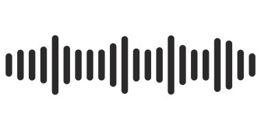 Ses dalgası. Ses dengeleyici teknoloji, nabız müziği. Vektör çizimi. Ses oynatıcı.