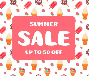 Yaz indirimi. Özel teklifler. vektör illüstrasyonu