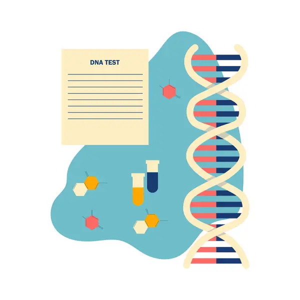 Ulusal DNA Günü. İnsan genetiği. Vektör illüstrasyonu