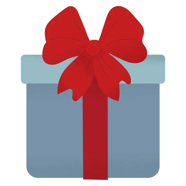 Fiyonklu bir hediye kutusu. Doğum günü, tatil, sevgililer günü, yeni yıl konsepti. Vektör çizimi. Desenli çizim, gürültü