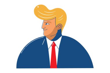 Donald 'ın saçı. Vektör illüstrasyonu