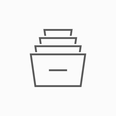 arşiv rapor simgesi vektör illüstrasyonu