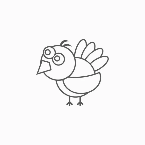 Ikona Ptaka Wektor Ptaka — Wektor stockowy