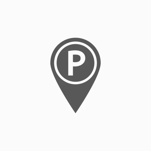 Parking Icon Pin Parking Vector — Stockvector