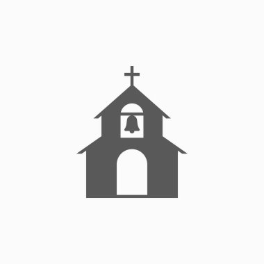 church icon, vector, illustration