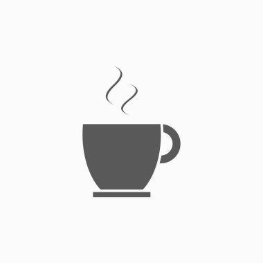 coffee cup icon, vector, illustration