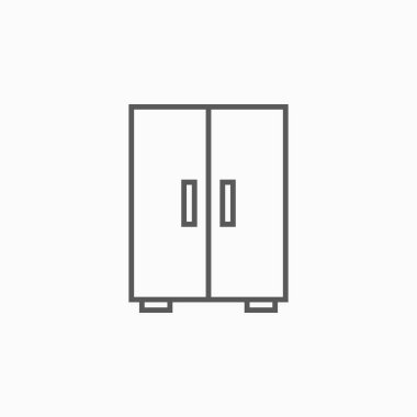 wardrobe icon, vector, illustration