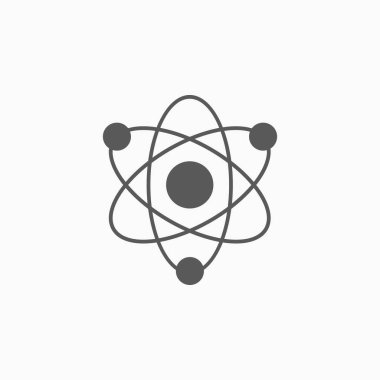 Atom simgesi, molekül vektör