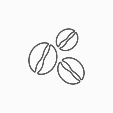 kahve çekirdeği ikonu vektör illüstrasyonu