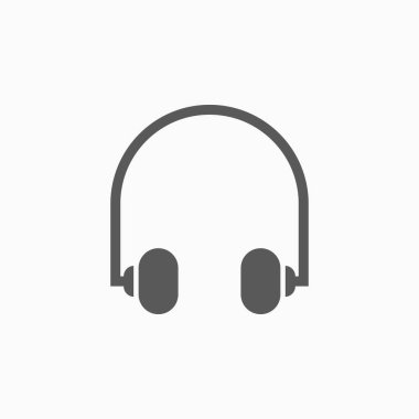 kulaklık simgesi vektör illüstrasyonu