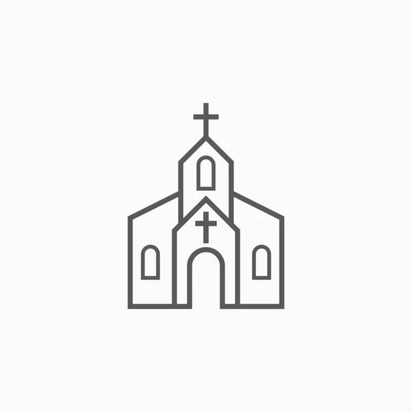 Векторная Иллюстрация Икон Церкви — стоковый вектор