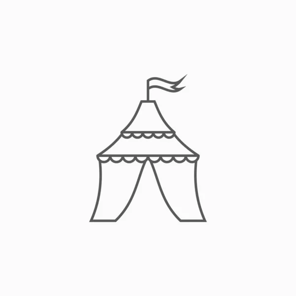 Circus Tent Pictogram Vectorillustratie — Stockvector