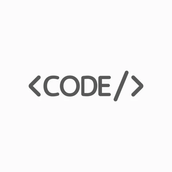 Ukázka Vektoru Ikony Kódu — Stockový vektor