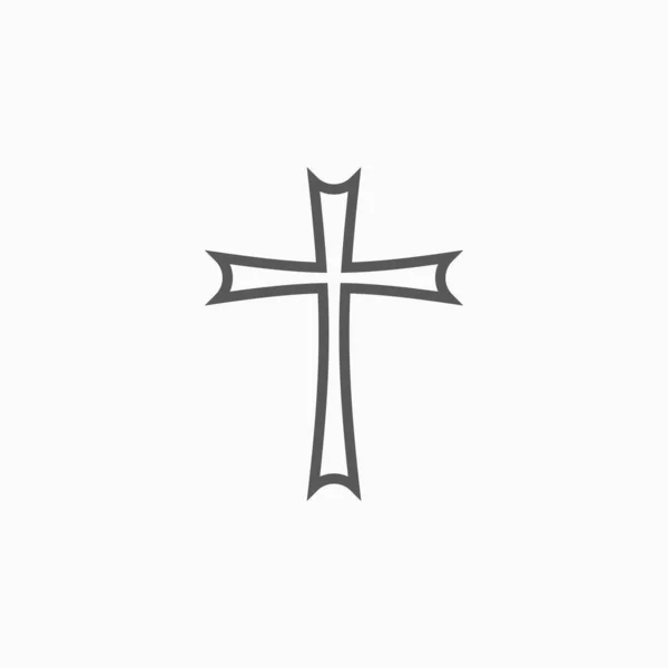 宗教クロスアイコンベクトルイラスト — ストックベクタ