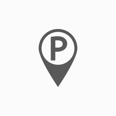 park simgesi, pin park vektörü