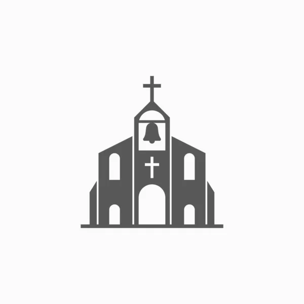 Chiesa Icona Vettoriale Illustrazione — Vettoriale Stock