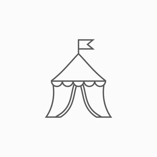 Cirque Tente Icône Vectoriel Illustration — Image vectorielle