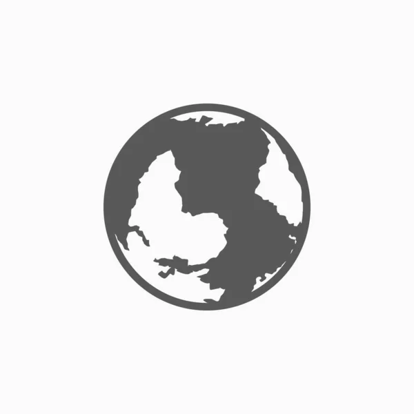 Mundo Terra Ícone Globo — Vetor de Stock