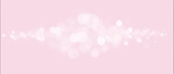 ピンクの背景に白い円形のボケ効果 — ストック写真