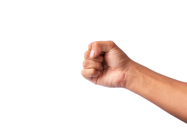 Clenched Side Fist White Background Good Quality — Stock Photo, Image