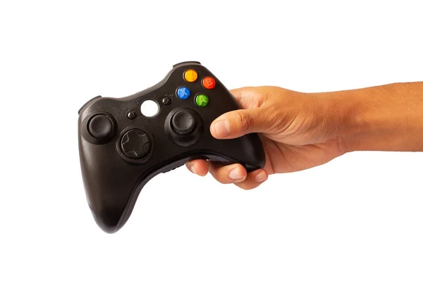 Hand Handing New Console Controller White Background — Stock Photo, Image