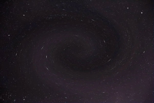 宇宙中巨大的黑洞扭曲时空 — 图库照片