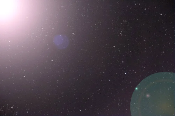 Streszczenie Tapety Kosmicznej Czarna Dziura Mgławicą Nad Gwiazdami Polami Chmur — Zdjęcie stockowe