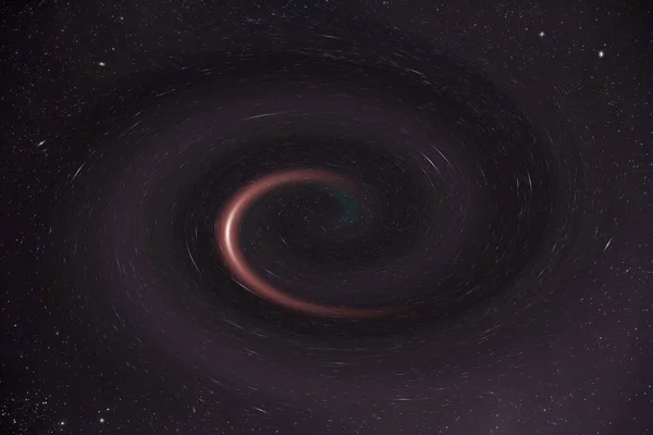 5K发光恒星背景中的黑洞 — 图库照片