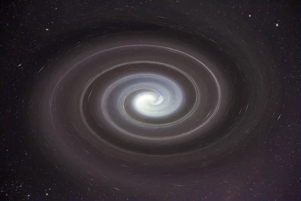 以高分辨率5K吸收美丽星系的黑洞 — 图库照片