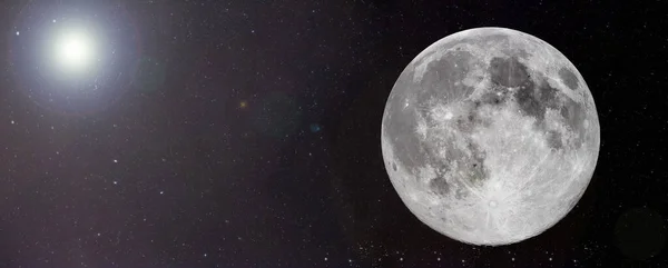 高分辨率5K的美丽明亮的满月 — 图库照片