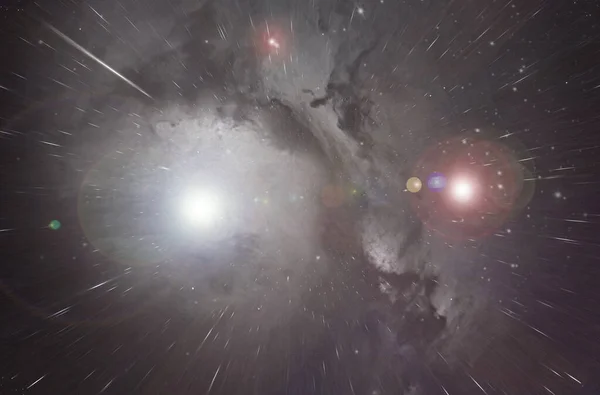 고해상도로 우주에 먼지가 은하들 — 스톡 사진