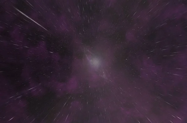 Фіолетова Зірка Галактикою Задньому Плані Високій Роздільній Здатності — стокове фото