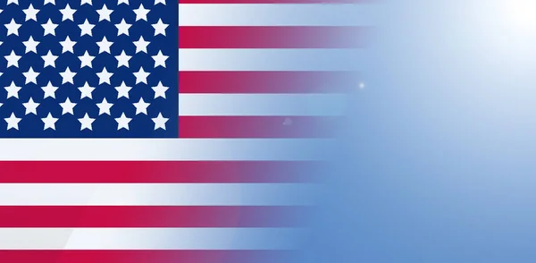 Vybledlá Vlajka Usa Obloze Vysokém Rozlišení — Stock fotografie