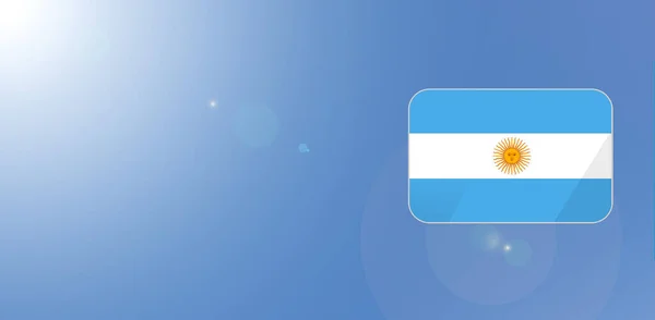 Bandiera Argentina Alta Risoluzione Nel Cielo Blu — Foto Stock