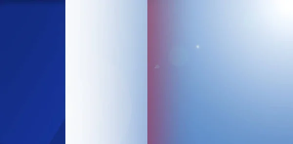 Mavi Gökyüzünde Solmuş Fransa Bayrağı — Stok fotoğraf