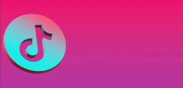 Logotyp Tillverkad Tiktok Neon Färger — Stockfoto