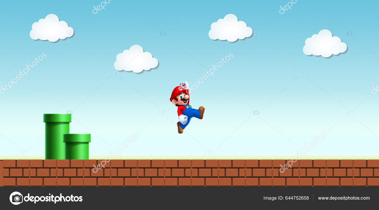 Vídeo Antigo Jogo Retro Super Mario Bros Fundo Cenário Clássico De Design  De Jogos De Retrô Ilustração do Vetor - Ilustração de retro, mordeu:  170177929