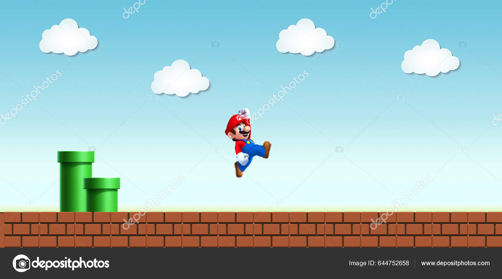 Vídeo Antigo Jogo Retro Super Mario Bros Fundo Cenário Clássico De