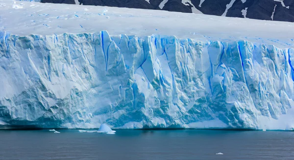 Alta Parete Del Ghiacciaio Antarctica Con Mare Spesso — Foto Stock