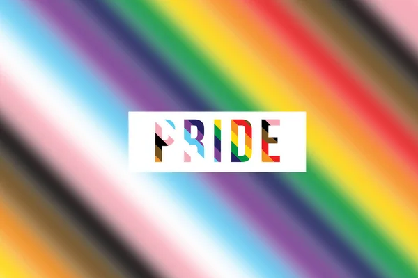 同性恋 双性恋和变性者自豪旗 一词为半横幅风格 — 图库照片