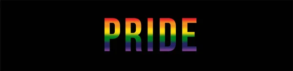 Word Pride Lgbt Colors Black Background — Stock Photo, Image