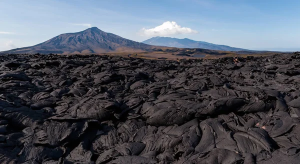 Lava Seca Vulcão Erupção Alta Definição — Fotografia de Stock