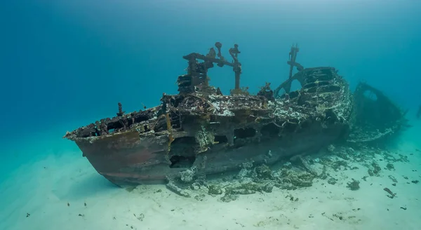 Ancient Sunken Ship Deep Sea Good Lighting — Stock Photo, Image