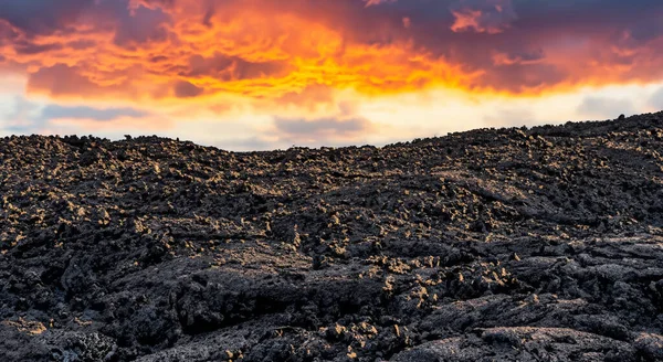Volcanic Lava Lit Fire Day High Resolution Sharpness — Stock Photo, Image