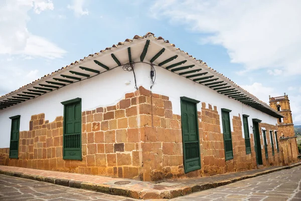 Gyönyörű Gyarmati Ház Barichara Kolumbia Nagy Felbontású — Stock Fotó
