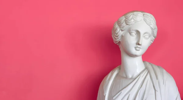 stock image beautiful plaster sculpture on pink background in high resolution and sharpness HD