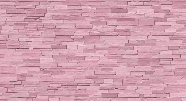 Настоящий Розовый Цвет Брик Камень Стены Бетонная Текстура Задний Фон — стоковое фото