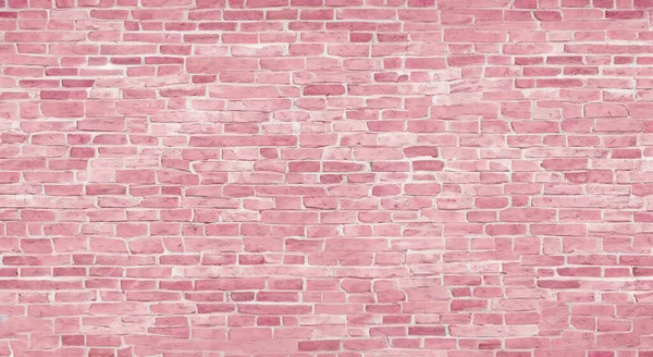 Real Pink Color Brick Wall Stone Concrete Texture Backdrop Background — Stock Photo, Image