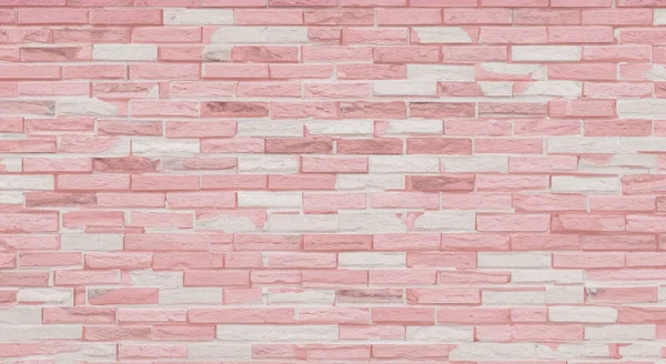 Настоящий Розовый Цвет Брик Камень Стены Бетонный Фон Обратной Текстуры — стоковое фото